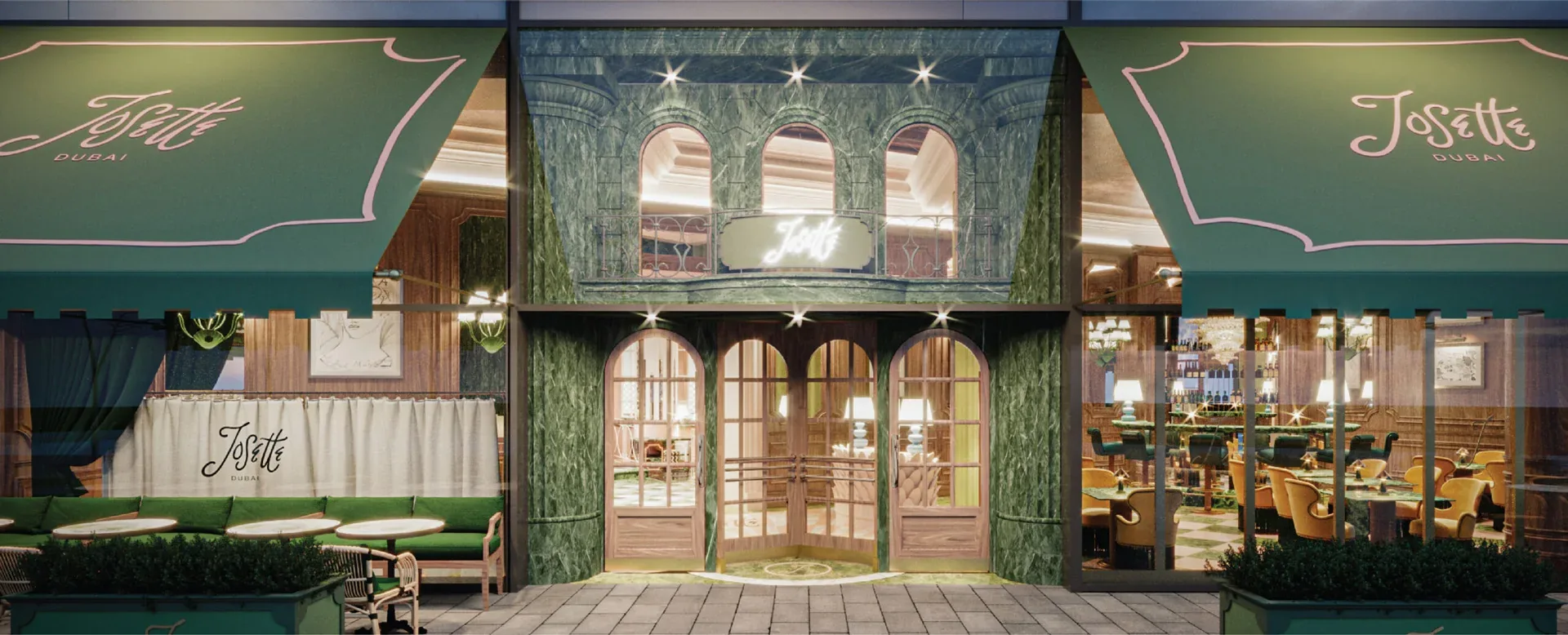 Josette — Restaurant interior by Rectangle Interiors, ICD Brookfield Place, DIFC