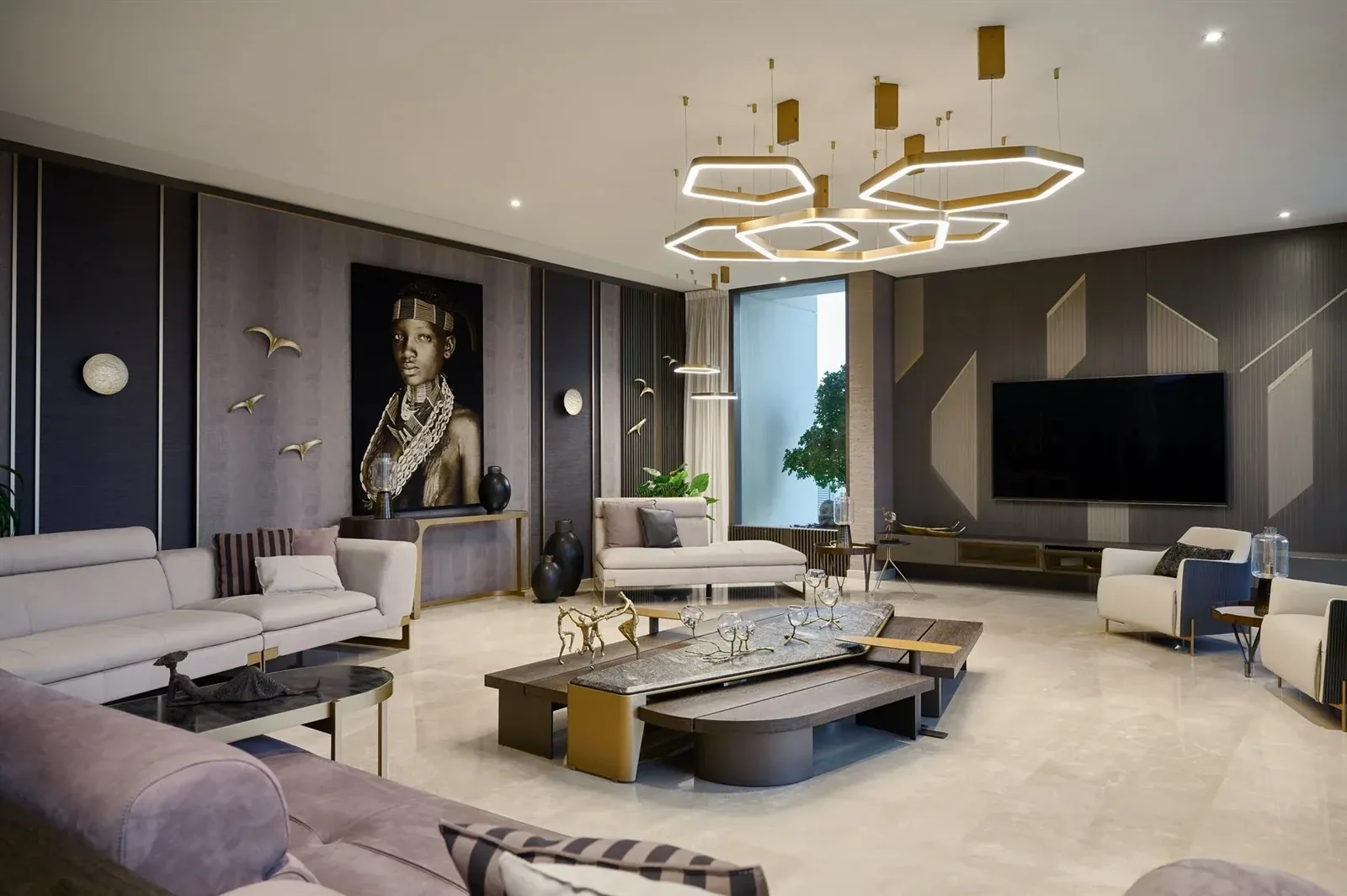 Villa living room renovation by Rectangle Interiors